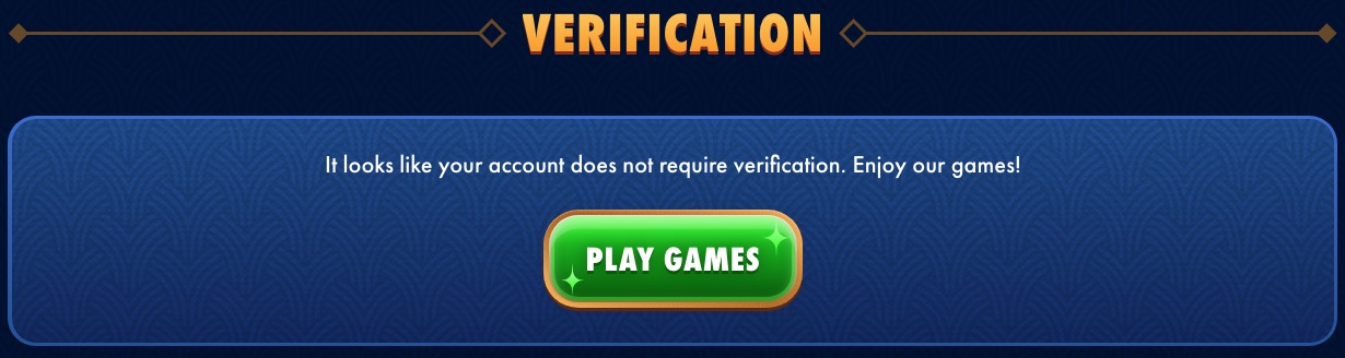 Wingaga Casino Account Verification