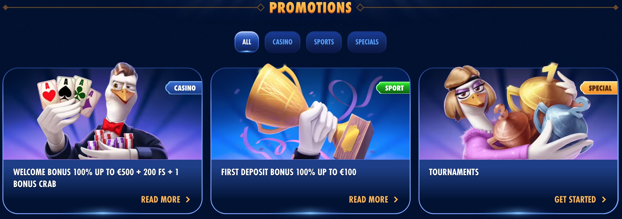 Wingaga Casino Bonuses