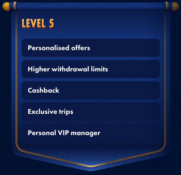 Wingaga Casino VIP Levels